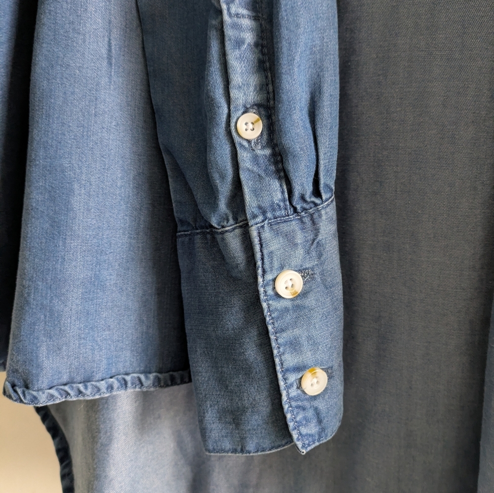A New Day Button Down/ Jacket Chambray Shirt-XL - Picture 5 of 5